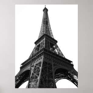 Affiche Tour Eiffel Noir & Blanc Paris Voyage européen