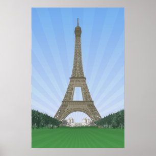 Affiche : Tour Eiffel Paris : Dessin de vecteur