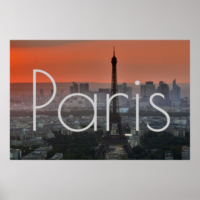 Affiche Tour Eiffel Paris Europe Travel (Devant)
