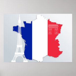 Affiche Tour Eiffel Paris France