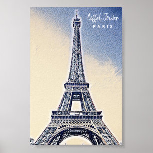 Affiche Tour Eiffel Paris France