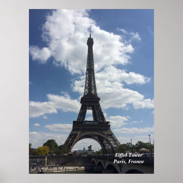 Affiche Tour Eiffel Paris France (Devant)