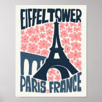 Tour Eiffel Paris France abstrait Voyage floral
