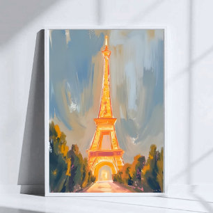 Affiche Tour Eiffel Paris France Aquarelle