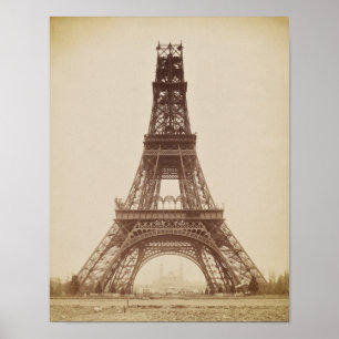 Affiche Tour Eiffel, Paris, France, Construction