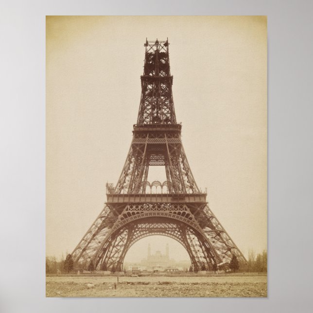 Affiche Tour Eiffel, Paris, France, Construction (Devant)