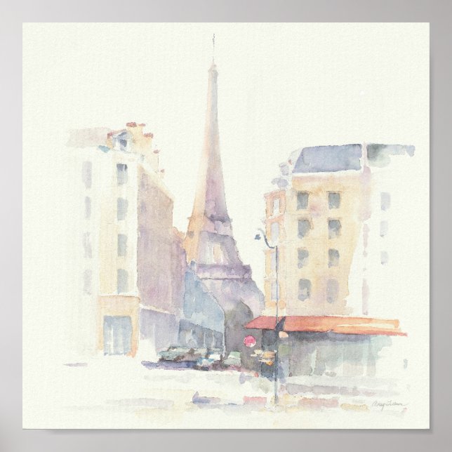 Affiche Tour Eiffel | Paris Watercolor (Devant)