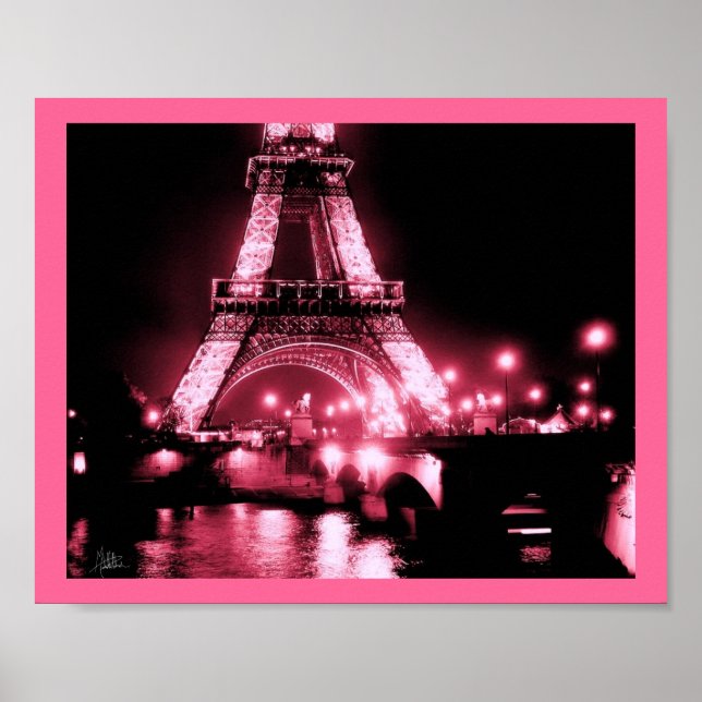 Affiche Tour Eiffel, Pont de Lena [Imprimer] - Double Rose (Devant)