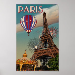 Affiche Tour Eiffel vintage