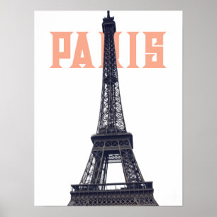 Affiche Tour Eiffel vintage Paris Europe