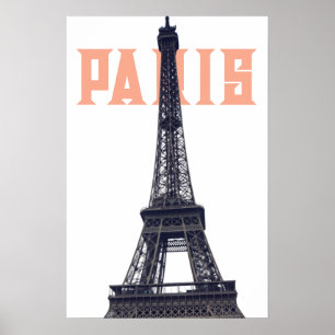 Affiche Tour Eiffel vintage Paris Europe Photo de voyage