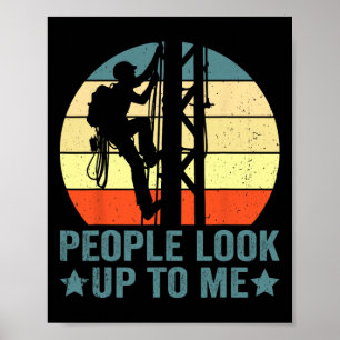 Affiche Tour Grimpeur Vintage Les gens me regardent Tour C