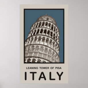 Affiche Tour penchée de l'Italie de Pise