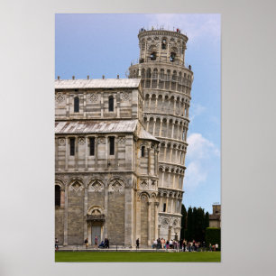 Affiche Tour penchée de Pise et cathédrale - Pise, Italie