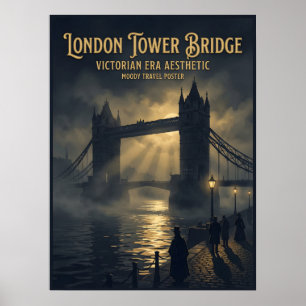Affiche Tour pont de la Tour de Londres gothique victorien