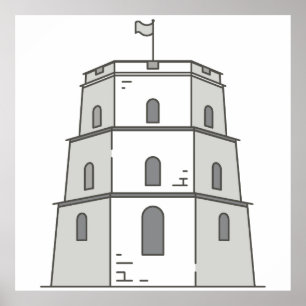 Affiche Tour Vilnius Gediminas Monde