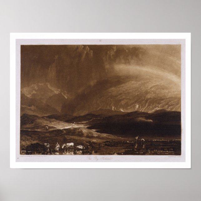 Affiche Tourbière, Écosse, gravée par George Clint (1770) (Devant)