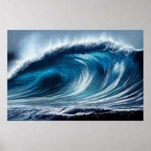 Affiche Tourbillon Bleu