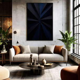 Affiche Tourbillon Bleu Profond