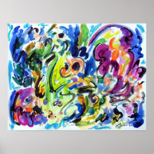 Affiche Tourbillon couleur Abstrait
