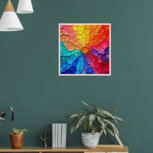 Affiche Tourbillon d'art abstrait de roue chromatique