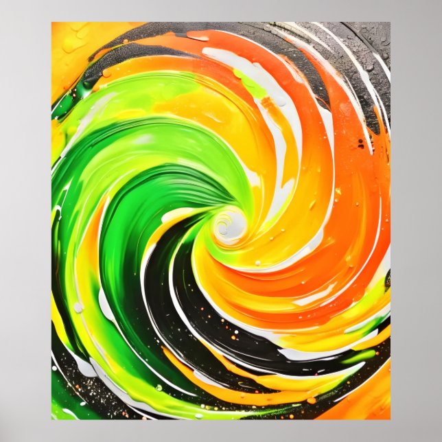 Affiche Tourbillon de couleur (Devant)