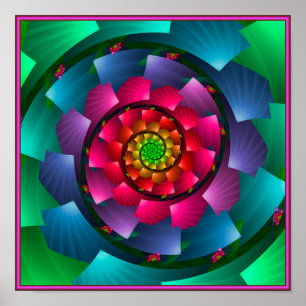 Affiche Tourbillon de couleurs arc-en-ciel