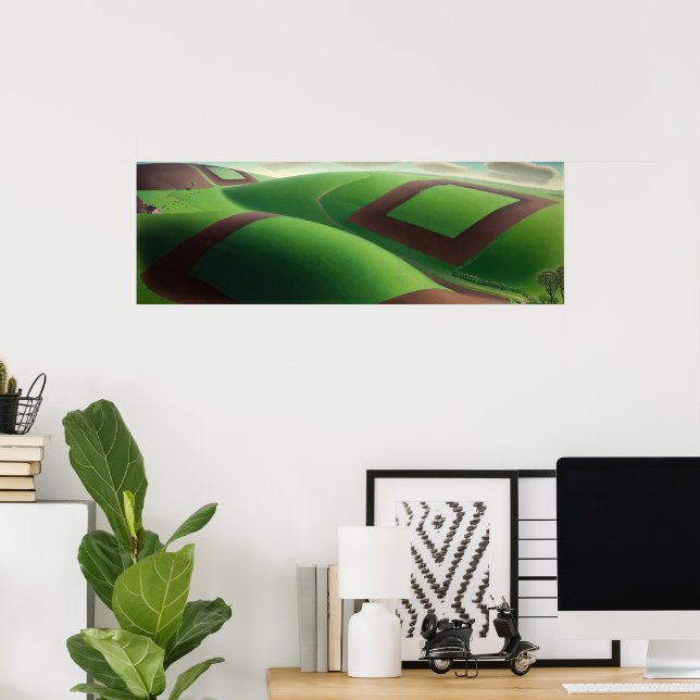 Affiche Tourbillon de printemps par Grant Wood (Bureau à domicile)