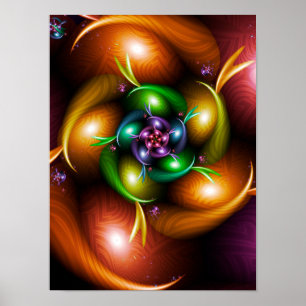 Affiche Tourbillon fractal d'automne