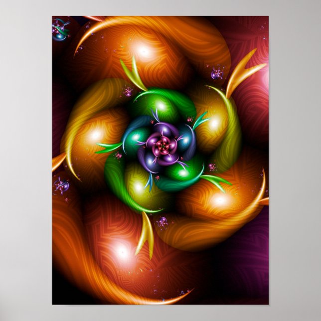 Affiche Tourbillon fractal d'automne (Devant)