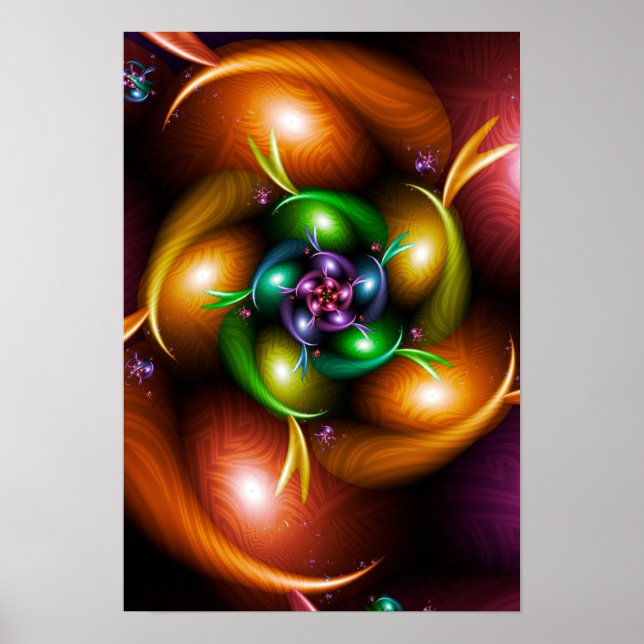 Affiche Tourbillon fractal d'automne (Devant)