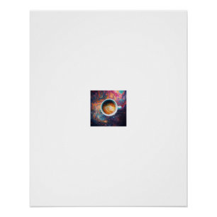 Affiche Tourbillon Latte Galaxie Cosmique