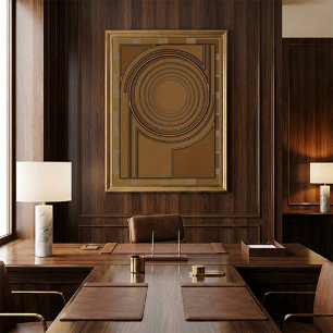 Affiche Tourbillon Terrien : Art Boho Minimaliste 3D Moder