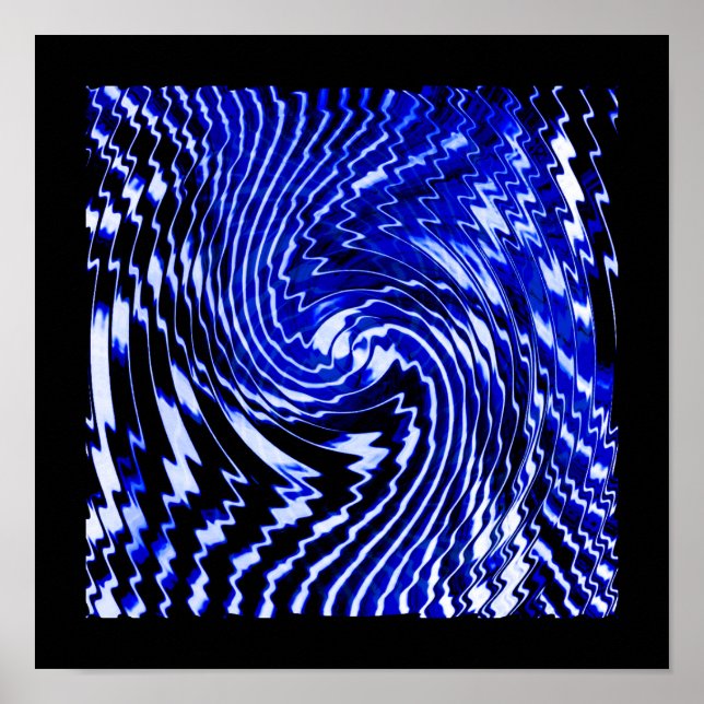 Affiche Tourbillon Zèbre Bleu (Devant)