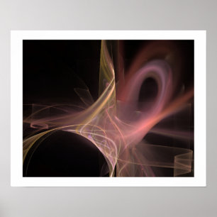 AFFICHE TOURBILLONS EN ROSE VIOLET ANTIQUE DOUX