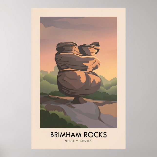 Affiche touristique de Brimham Rocks AONB (Devant)