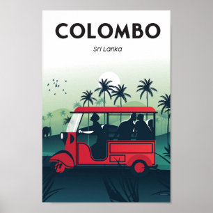 Affiche touristique de Colombo Sri Lanka