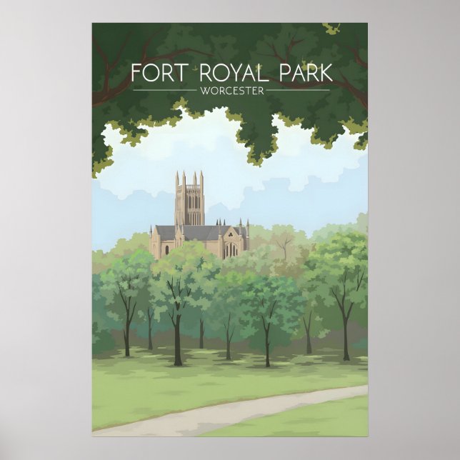 Affiche touristique de Fort Royal Park Worcester (Devant)