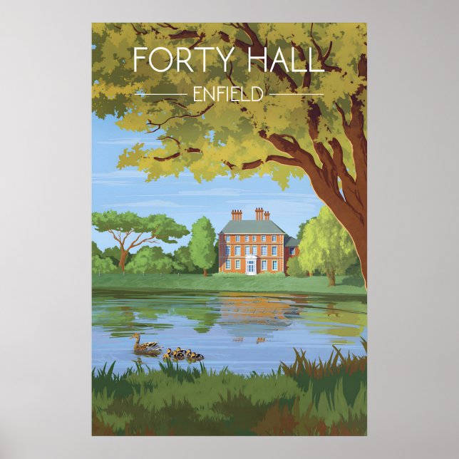 Affiche touristique de Forty Hall Enfield (Devant)