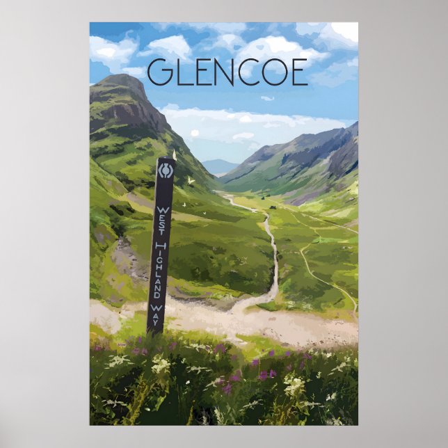 Affiche touristique de Glencoe Écosse (Devant)