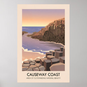 Affiche touristique de la Causeway Coast AONB