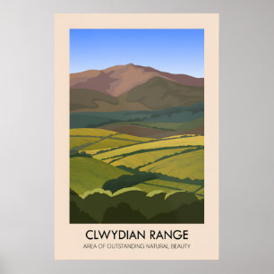 Affiche touristique de la Clwydian Range AONB