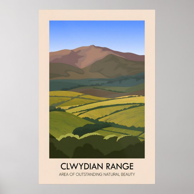 Affiche touristique de la Clwydian Range AONB (Devant)