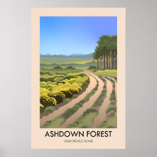 Affiche touristique de la forêt d'Ashdown