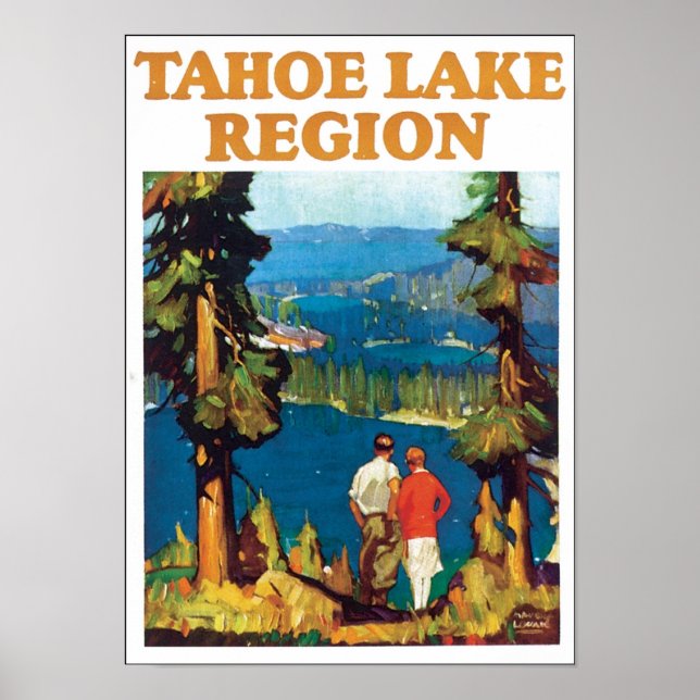 Affiche touristique de la région du lac Tahoe (Devant)