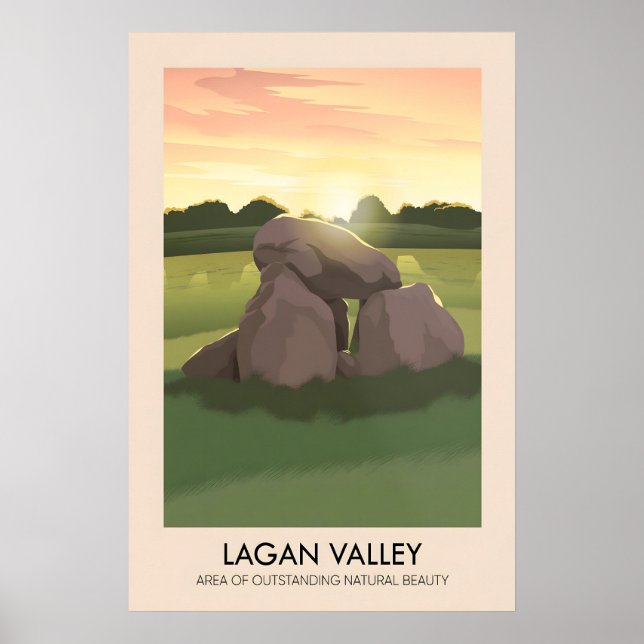 Affiche touristique de la vallée de Lagan AONB (Devant)