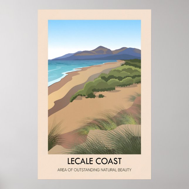 Affiche touristique de la zone de beauté naturelle (Devant)