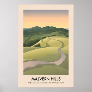 Affiche touristique de la zone de beauté naturelle