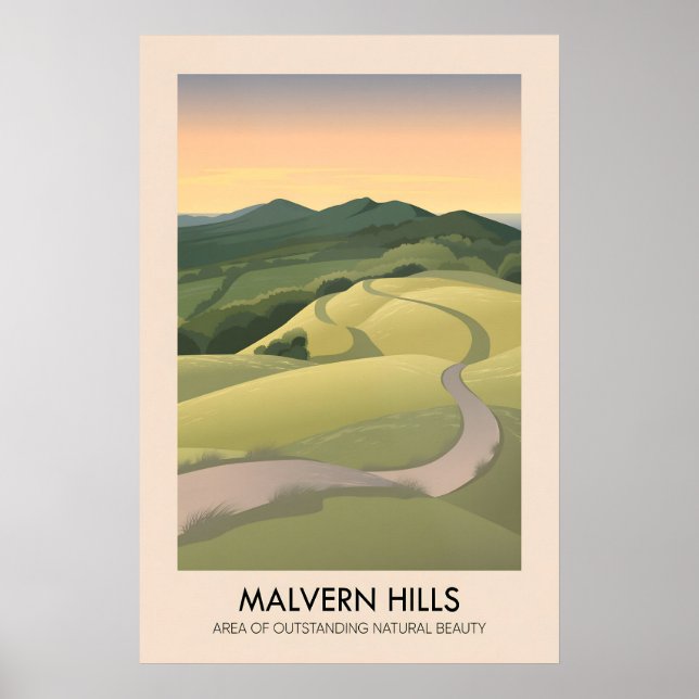 Affiche touristique de la zone de beauté naturelle (Devant)