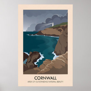 Affiche touristique de l'AONB de Cornouailles